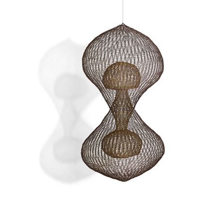 Untitled (S.469, Hanging Two Complex Interlocking Forms with Symmetrical Interior Forms)