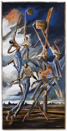 Storm Dance by Ernie Eugene Barnes Jr - Auction record, sale price, and art valuation. Compare with similar artists and explore comparable artworks.
