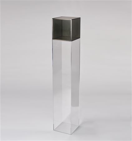 Untitled Glass Sculpture (Clear/Silver)