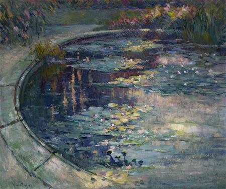 Le bassin aux nymphéas au jardin des plantes à Rouen