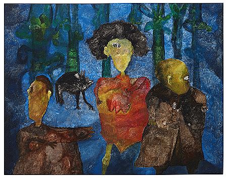 Three Officials in a Forest