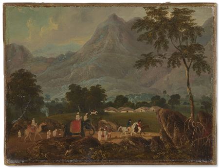 The road from Calcutta to Patna with an elephant and a camel by Charles D'Oyly - Auction record, sale price, and art valuation. Compare with similar artists and explore comparable artworks.