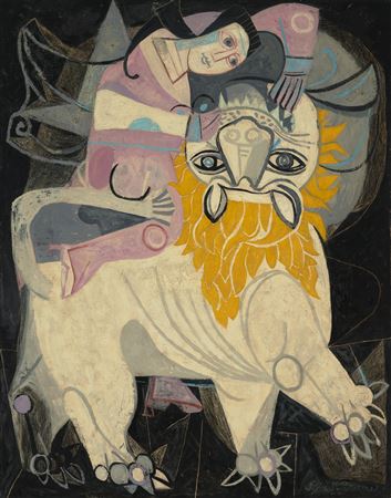 Lady Lion Tamer by Byron (George Byron) Browne - Auction record, sale price, and art valuation. Compare with similar artists and explore comparable artworks.