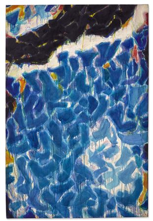 Composition in Blue and Black