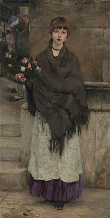 Marchande de fleurs à Londres by Jules Bastien-Lepage - Auction record, sale price, and art valuation. Compare with similar artists and explore comparable artworks.