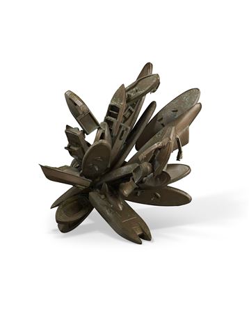 Sample artwork by Nancy Rubins (Born 1952), known for mangled airplane parts and other industrial material sculpture - View similar artists and auction records