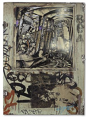 Untitled (Subway Door) by Lee George Quinones - Auction record, sale price, and art valuation. Compare with similar artists and explore comparable artworks.