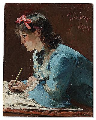 Young lady drawing