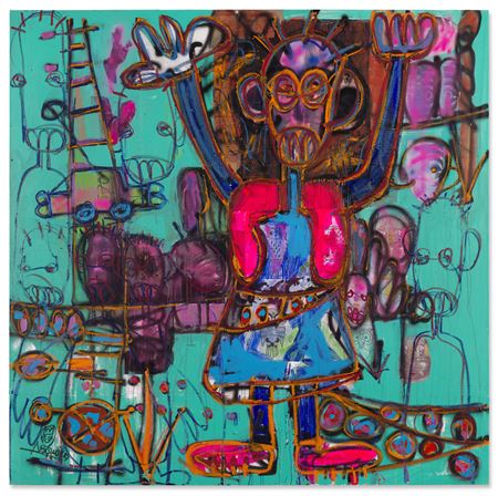Haut les mains (Hands up) by Aboudia - Auction record, sale price, and art valuation. Compare with similar artists and explore comparable artworks.