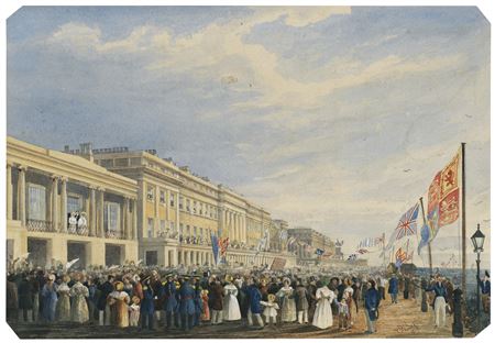 Princess Victoria greeted by crowds at St Leonards-on-Sea, Sussex by Joseph Josiah Dodd - Auction record, sale price, and art valuation. Compare with similar artists and explore comparable artworks.