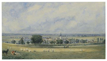 An English village set in open countryside by William Evans of Bristol - Auction record, sale price, and art valuation. Compare with similar artists and explore comparable artworks.