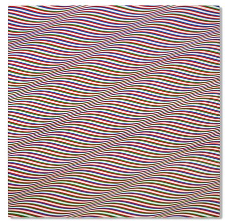 Sample artwork by Bridget Riley (Born 1931), known for op-art, non-objective, pure abstraction - View similar artists and auction records