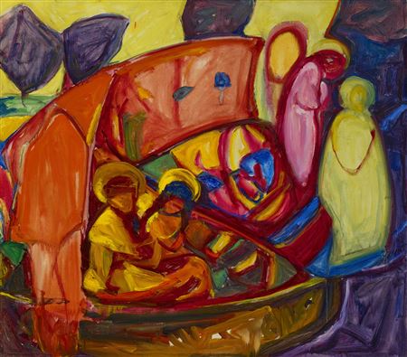 Komposition (Anbetung Heilige Ursula) by Adolf Holzel - Auction record, sale price, and art valuation. Compare with similar artists and explore comparable artworks.