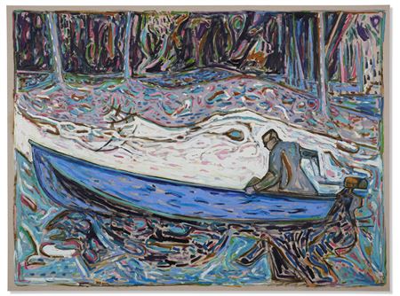 Fallada's Escape (Blue) by Billy Childish - Auction record, sale price, and art valuation. Compare with similar artists and explore comparable artworks.