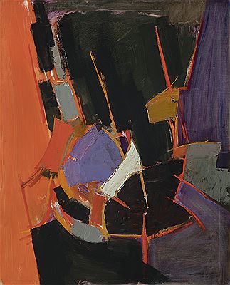 Painting with Orange and Purple by Adrian Heath - Auction record, sale price, and art valuation. Compare with similar artists and explore comparable artworks.