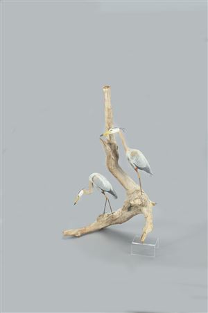 Miniature Great Blue Herons by Wendell Gilley - Auction record, sale price, and art valuation. Compare with similar artists and explore comparable artworks.