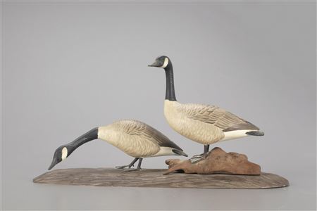 Quarter-Size Canada Goose Pair