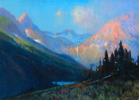 Sunset in Glacier National Park (1922)