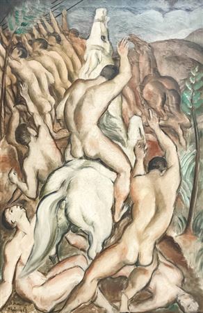 Untitled (Men and Horses) (1921)