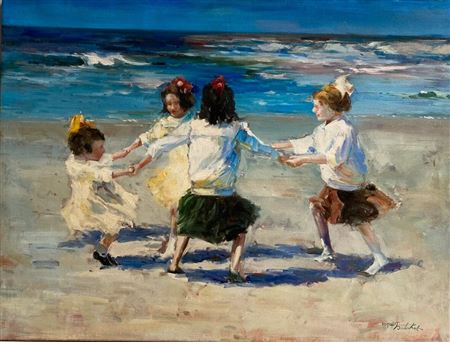 Children playing on the beach