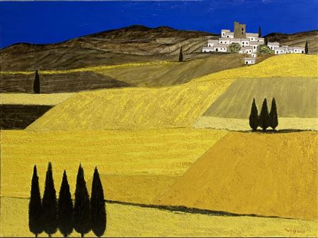 The Houses Above by Andre Vigud - Auction record, sale price, and art valuation. Compare with similar artists and explore comparable artworks.