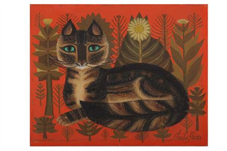 A tabby cat