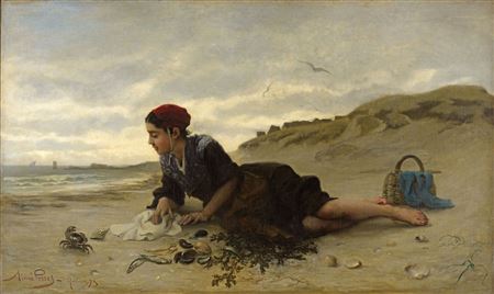 At the Beach, Quiberon 1873.