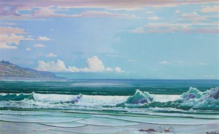 Sample artwork by Roy Ropp (1888 - 1974), known for landscape, coastal view - View similar artists and auction records