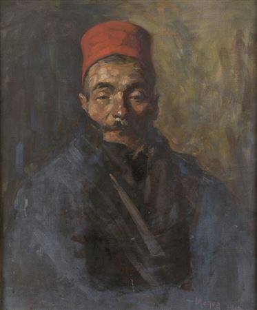 Portrait of a man with a red hat