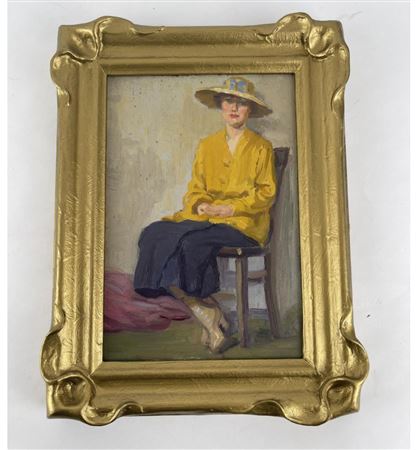 Lady in Yellow California by Frederick Kress - Auction record, sale price, and art valuation. Compare with similar artists and explore comparable artworks.