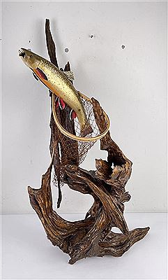 Trout Fly Fishing Carving.