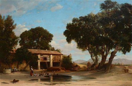 A SPANISH LANDSCAPE WITH THE PYRENEES BEYNOND by Edouard Auguste Imer - Auction record, sale price, and art valuation. Compare with similar artists and explore comparable artworks.