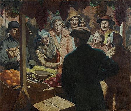 The Fruit Stall by Jack Noel Kilgour - Auction record, sale price, and art valuation. Compare with similar artists and explore comparable artworks.