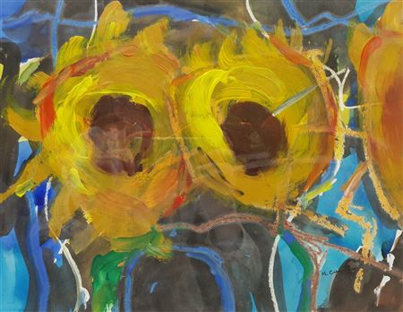 'Sunflowers' by Michael Curgenven - Auction record, sale price, and art valuation. Compare with similar artists and explore comparable artworks.