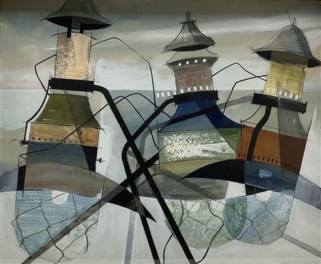 Coastal Abstract by Gerald Parkinson - Auction record, sale price, and art valuation. Compare with similar artists and explore comparable artworks.