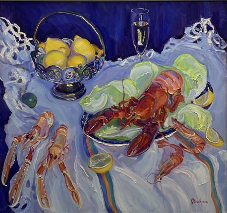 'Lobsters and Crayfish' by Josephine Graham - Auction record, sale price, and art valuation. Compare with similar artists and explore comparable artworks.