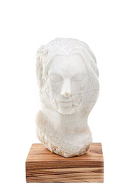 Sample artwork by Jakub Gorski (Born 1989), known for human head sculpture, wood and stone, abstraction - View similar artists and auction records