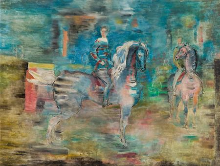 Dwóch jeźdźców, 1974 by Eugène Geppert - Auction record, sale price, and art valuation. Compare with similar artists and explore comparable artworks.