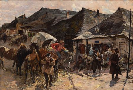Market in a small town
