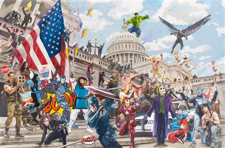 "Attack on Capitol", 2022 by Janusz Orzechowski - Auction record, sale price, and art valuation. Compare with similar artists and explore comparable artworks.