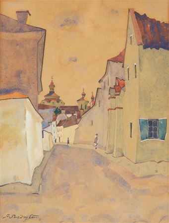"Vilnius, St. Ignatius alley" by Adam Miedzyblocki - Auction record, sale price, and art valuation. Compare with similar artists and explore comparable artworks.