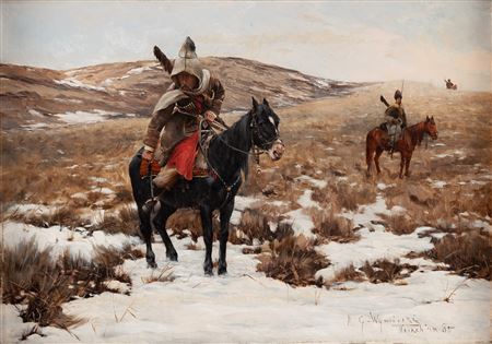 Cossacks on the watch, 1885