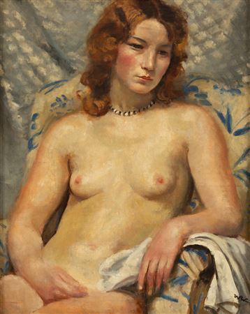 Sample artwork by Wojciech Weiss (1875 - 1950), known for figural scene, portrait, nude, and landscape painting, sculpture - View similar artists and auction records