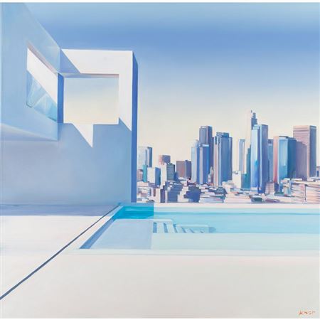 Sample artwork by Rafal Knop (Born 1970), known for oil paintings of human figures and current issues - View similar artists and auction records