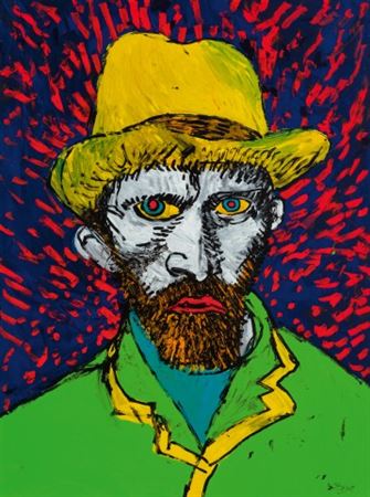 Sample artwork by Martin Ritchie Sharp (1942 - 2013), known for rock music album covers, collage, posters, portraits - View similar artists and auction records
