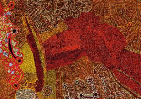 Sample artwork by Jimmy Baker (c. 1915 - 2010), known for aboriginal art - View similar artists and auction records