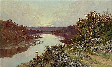 “WHEN THE GLOW IS IN THE WEST”, LANE COVE FROM ABOVE THE BRIDGE, 1893
