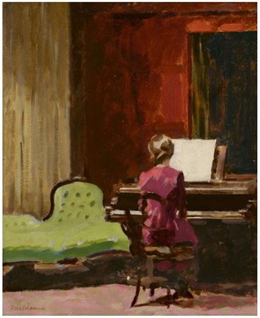 Sample artwork by Max Meldrum (1875 - 1955), known for tonalist painting - View similar artists and auction records