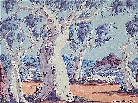 GHOST GUMS ELLERY CREEK by Keith Namatjira - Auction record, sale price, and art valuation. Compare with similar artists and explore comparable artworks.