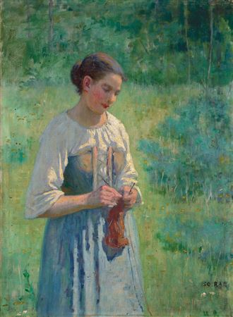 UNE TRICOTEUSE (A KNITTER), c.1909